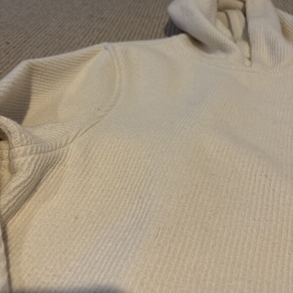 Huckberry Taylor Stitch Heavyweight Textured Hoodie Hoody Cream Men's Sz 38 Med - Picture 3 of 12